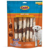 Cadet front packaging showing beef hide shish kabob benefits