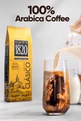 Café 1820 textura del café molido resaltando frescura y aroma