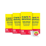 Café Bustelo front packaging showcasing bold dark roast for pantry convenience