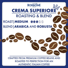 Caffè Borbone whole beans close-up revealing roast color and aroma-rich surface