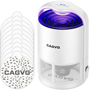 CAGVG fly trap front view showing sleek white design and control button for discreet use