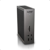 CalDigit TS5 Plus front ports showing USB and Thunderbolt for streamlined connections