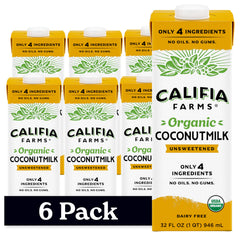 Califia Farms front carton showing organic seal and clean ingredients benefit