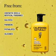 California Naturals etiqueta con ingredientes destacando origen natural y vegan