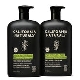 California Naturals set frontal mostrando champú y acondicionador para fortalecer