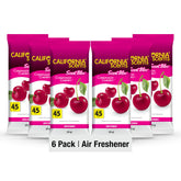 California Scents frente del paquete mostrando el pack de 6 y beneficio de duración