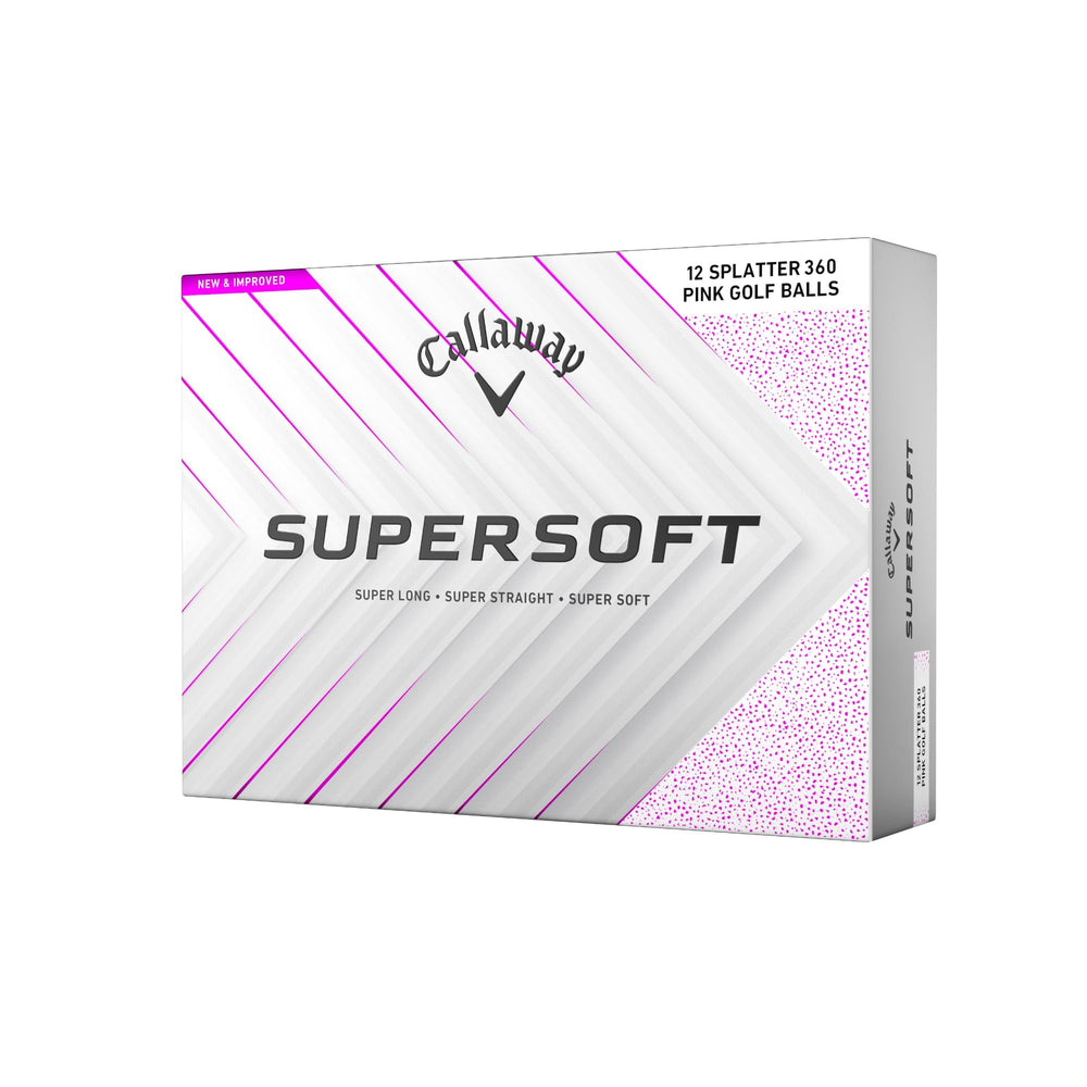 Callaway pelota frontal con diseño Pink Splatter para mejor visibilidad