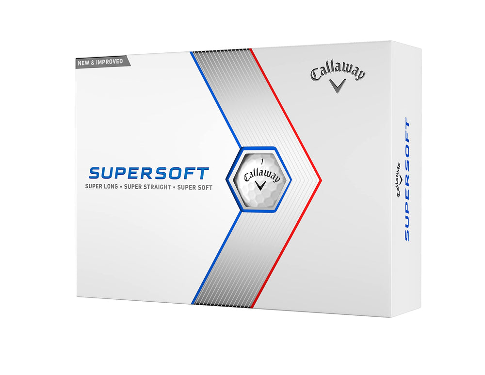Callaway Supersoft frontal del empaque mostrando beneficio de suavidad