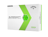 Callaway Supersoft 2023 verde vista frontal con enfoque en diseño y visibilidad
