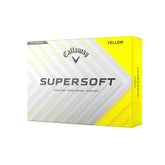 Callaway Supersoft 2025 empaque frontal amarillas mostrando la caja y beneficio de visibilidad