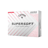 Callaway Supersoft paquete frontal visible y marca Red Splatter para identificación rápida