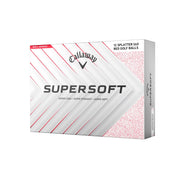 Callaway Supersoft paquete frontal visible y marca Red Splatter para identificación rápida