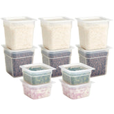 Cambro front view showing set contents and clear visibility benefit