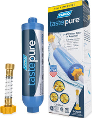 Camco Tastepure vista frontal mostrando conexiones y diseño resistente