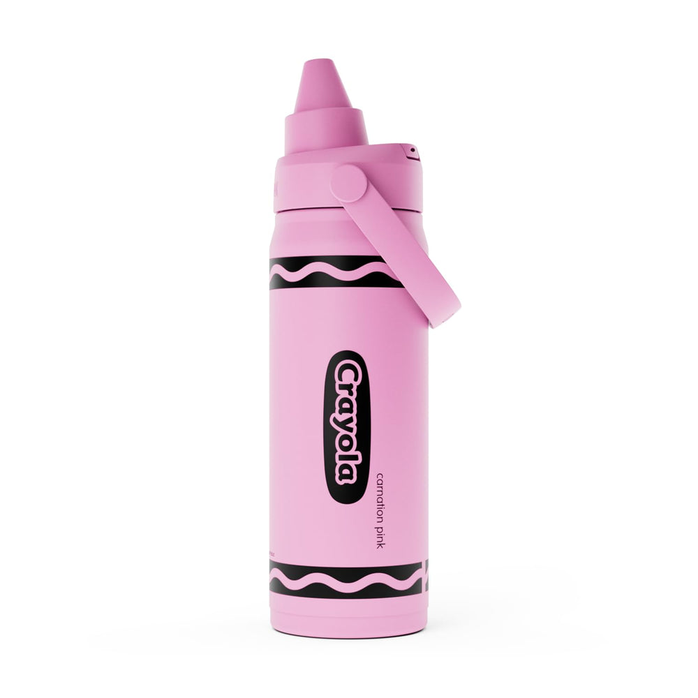 CamelBak Crayola frontal en Carnation Pink mostrando diseño brillante y práctico