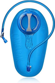 CamelBak Crux front view showing bladder and tube, clear brand reliability