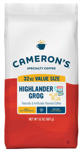 Cameron's Highlander Grog front view showing 32 oz bag for easy identification and freshness