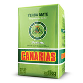 Canarias paquete frontal mostrando 1 kg y mezcla herbal, ideal para consumo frecuente