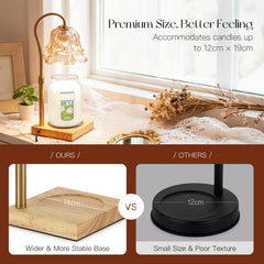 Candeldo base de madera sólida que ofrece estabilidad y look premium