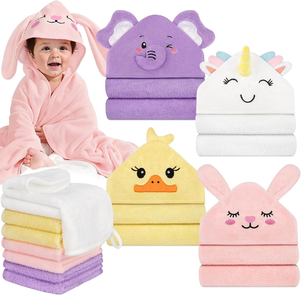 CandyHome toalla con capucha frente mostrando diseño de animal y abrigo