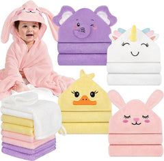 CandyHome toalla con capucha frente mostrando diseño de animal y abrigo