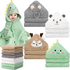 CandyHome toalla con capucha frontal mostrando diseño animal y comodidad