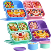 Canfanni vista frontal del set de 4 loncheras bento, ideal para organizar comidas