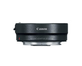 Canon adaptador EF-EOS R frontal mostrando acabado negro y compatibilidad