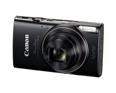 Canon PowerShot ELPH 360 HS held in hand to show pocketable scale and portability