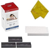 Canon KP-108IN front packaging showing kit contents for quick setup and reliable prints