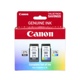 Canon pack frontal mostrando ambos cartuchos y beneficio de calidad fiable