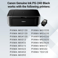 Canon PG-240 comparado en mano para ver tamaño compacto y fácil reemplazo