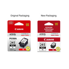 Canon PG-245 XL gota de tinta demostrando negro intenso y definición