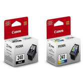 Canon PG-240 and CL-241 front packaging showing brand and compatibility benefits