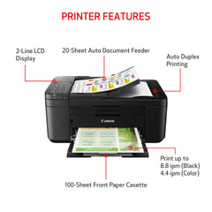 Canon PIXMA TR4720 panel de control y conectividad intuitiva para impresión móvil fácil