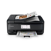 Canon PIXMA TR8620a front view showing compact all-in-one design and friendly control panel