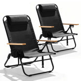 Canpsky front view open chair showing comfortable seating and sturdy frame benefit