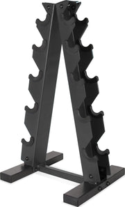 CAP soporte A-frame frontal con cinco pares de mancuernas, orden visual