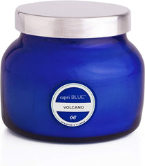 Capri Blue frasco frontal azul cobalto para decoración y fragancia