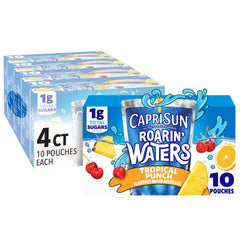 Capri Sun vista frontal de cuatro cajas, ideal para abastecer familias