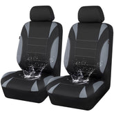 CAR PASS full front seat cover displayed on car seat, protects upholstery