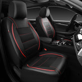 CAR PASS full view of two front seat covers showing fit and style benefit