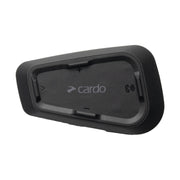 Cardo Spirit front view showing controls and waterproof build for reliable rides