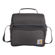 Carhartt lonchera frontal gris mostrando construcción robusta y protección