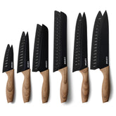 CAROTE front view of full 12-piece set showing neat arrangement and storage benefit
