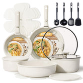 CAROTE front packaging showing whole 19-piece set and space-saving benefits