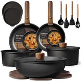 CAROTE front view of full 19-piece set showing complete contents and versatility