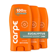 Carpe envase frontal Eucalyptus mostrando diseño y beneficio protección prolongada