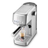 CASABREWS 3700 front view stainless steel showing controls and benefits compact reliability