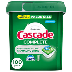 Cascade pack frontal 100 cápsulas mostrando ahorro y conveniencia